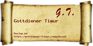 Gottdiener Timur névjegykártya